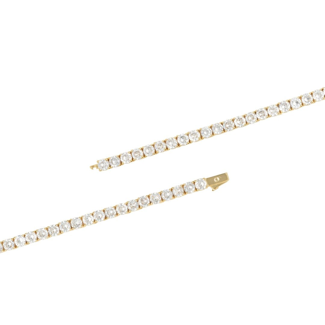 5mm Tennis Chain + Bracelet Bundle - Gold - Counter Drip