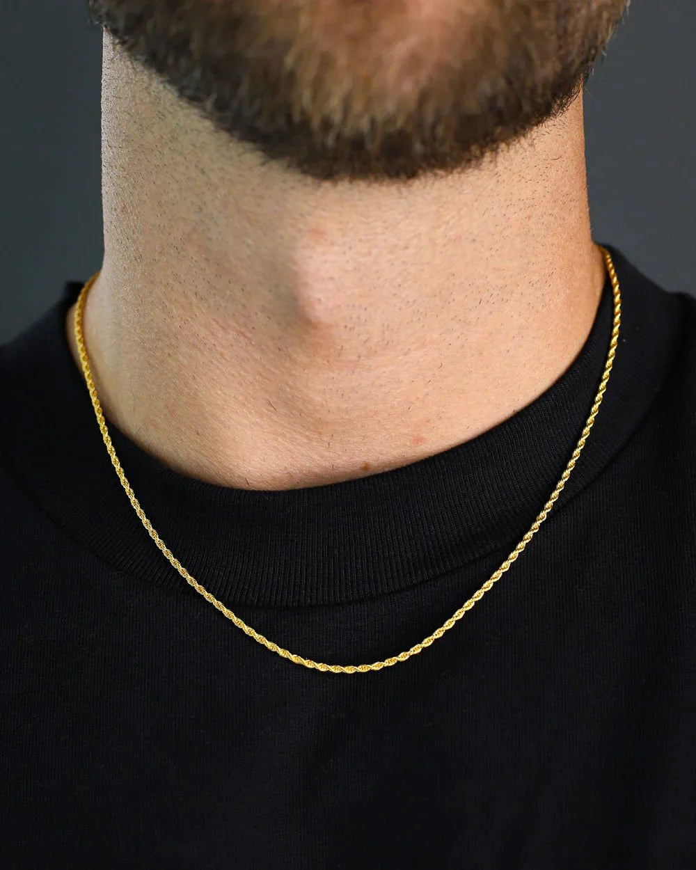 4mm rope chain - Gold